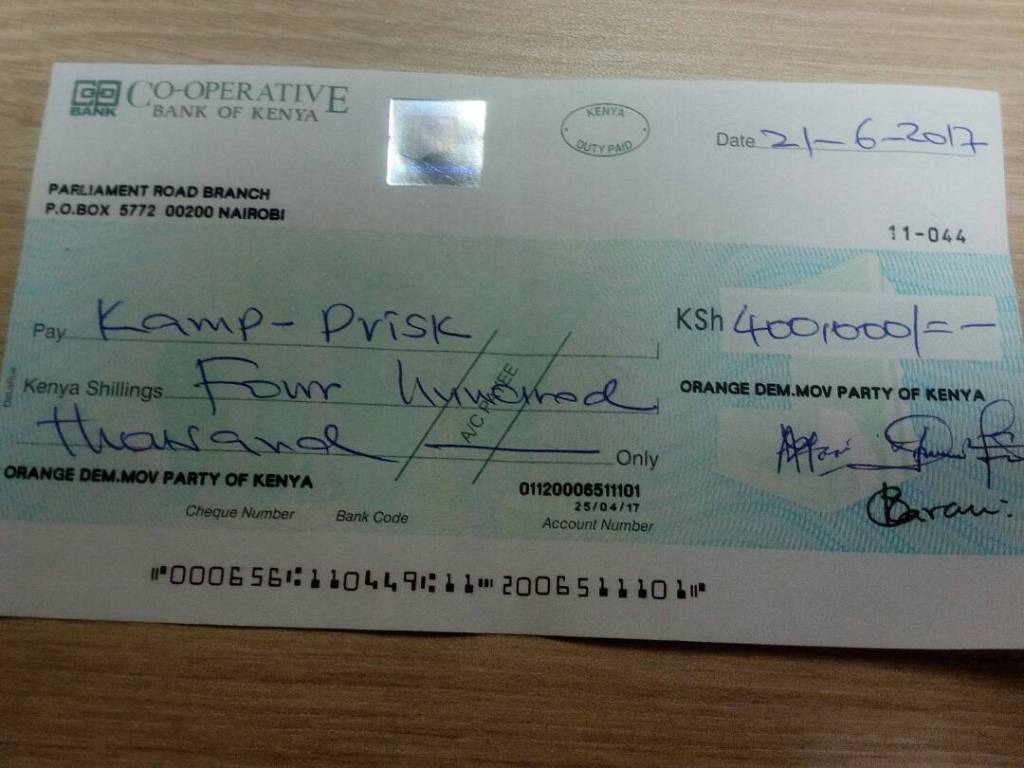 ODM Party First To Pay KSH 400,000 Presidential Campaign Music Licence&nbsp;Fee